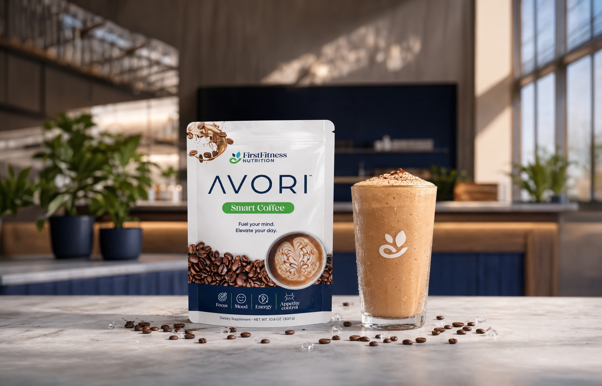 AVORI Smart Coffee prepared as a frappe
