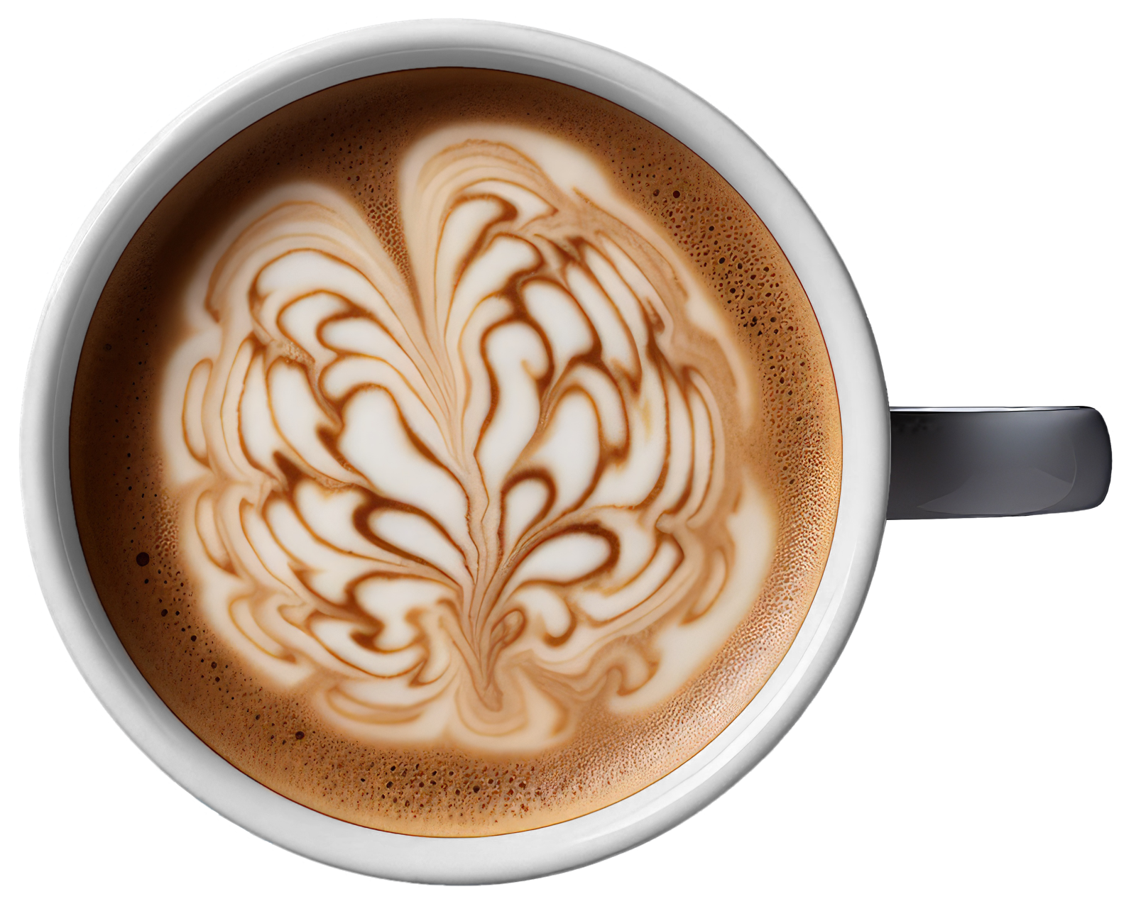 Coffee cup with latte art